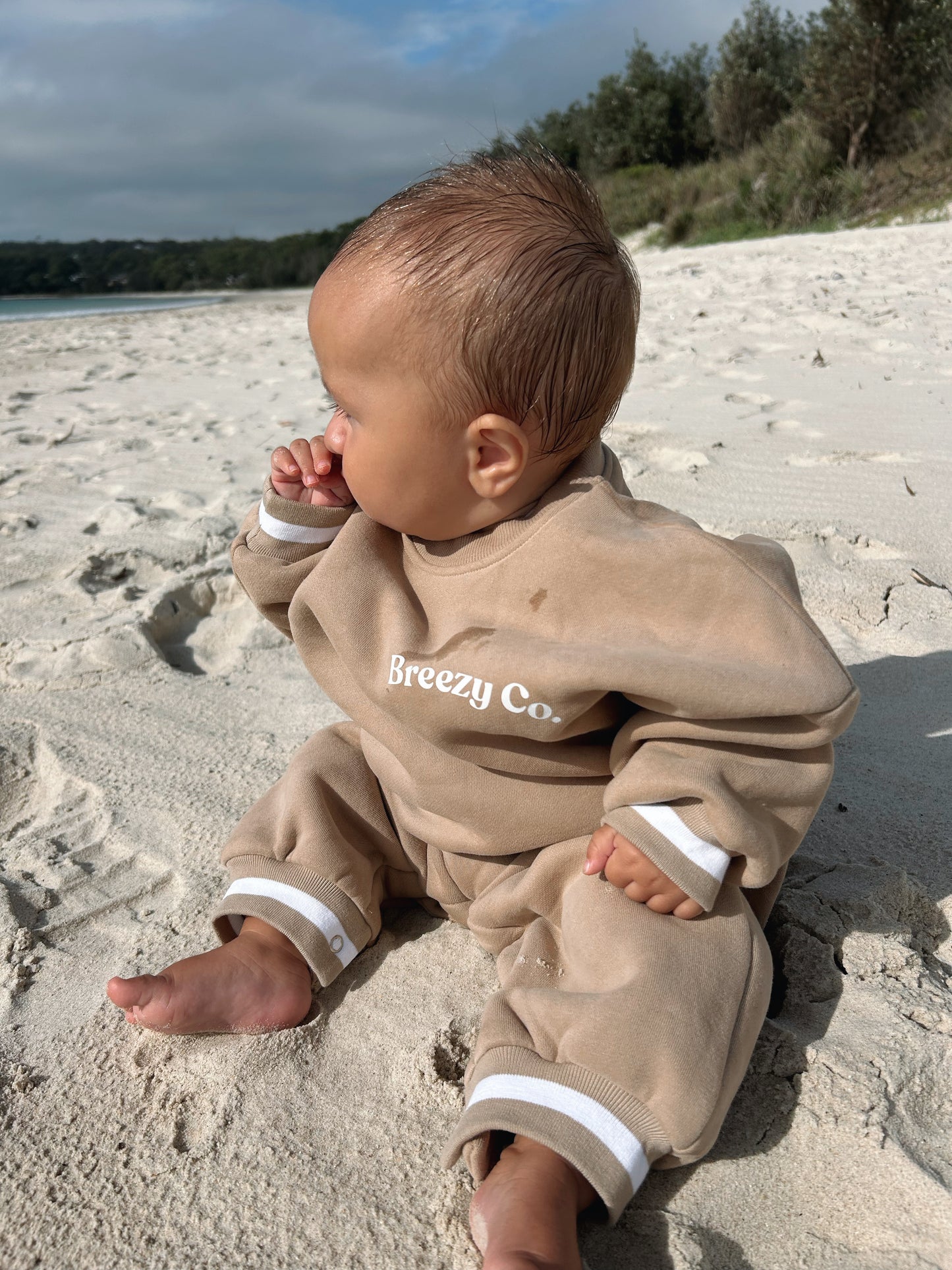 Fleece Romper - Latte