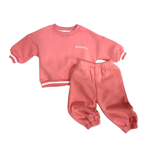 Fleece Tracksuit - Rosey Pink