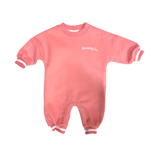 Fleece Romper - Rosey Pink