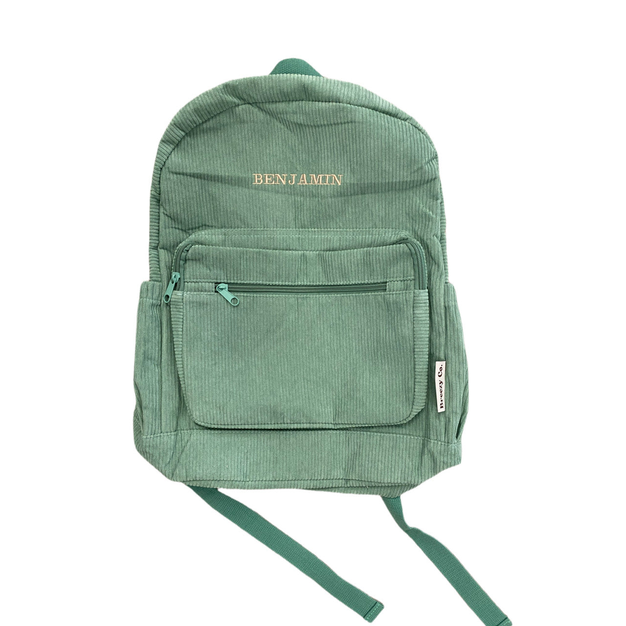 Corduroy Backpack Personalised - Pistachio
