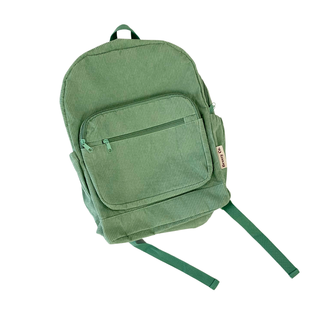 Corduroy Backpack Personalised - Pistachio