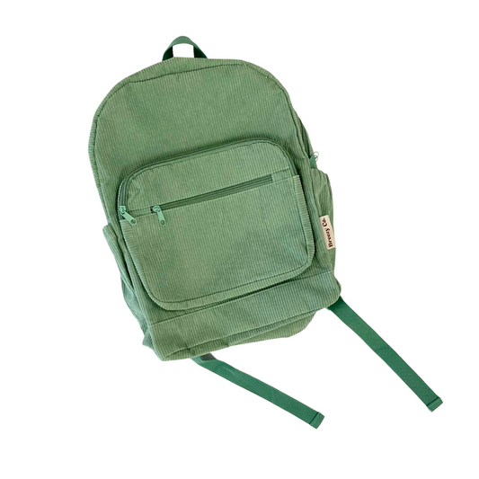 Corduroy Backpack Personalised - Pistachio