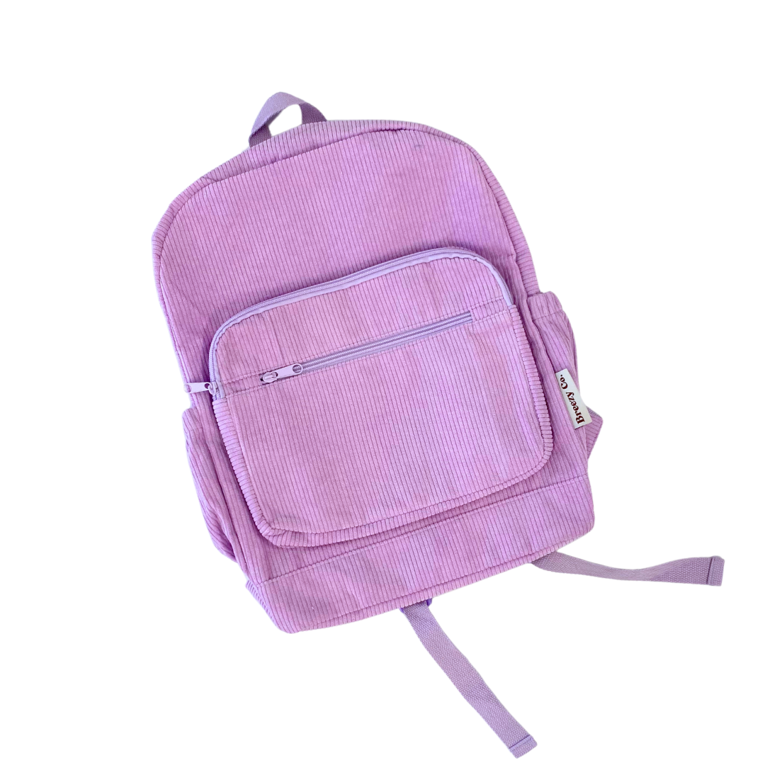 Corduroy Backpack Personalised - Lilac