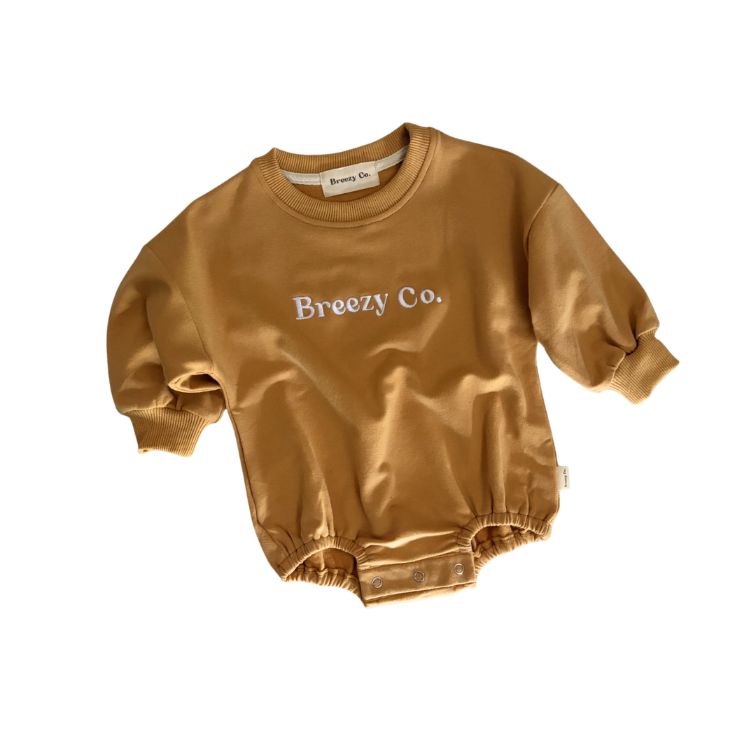 Logo Bubble Romper - Cinnamon