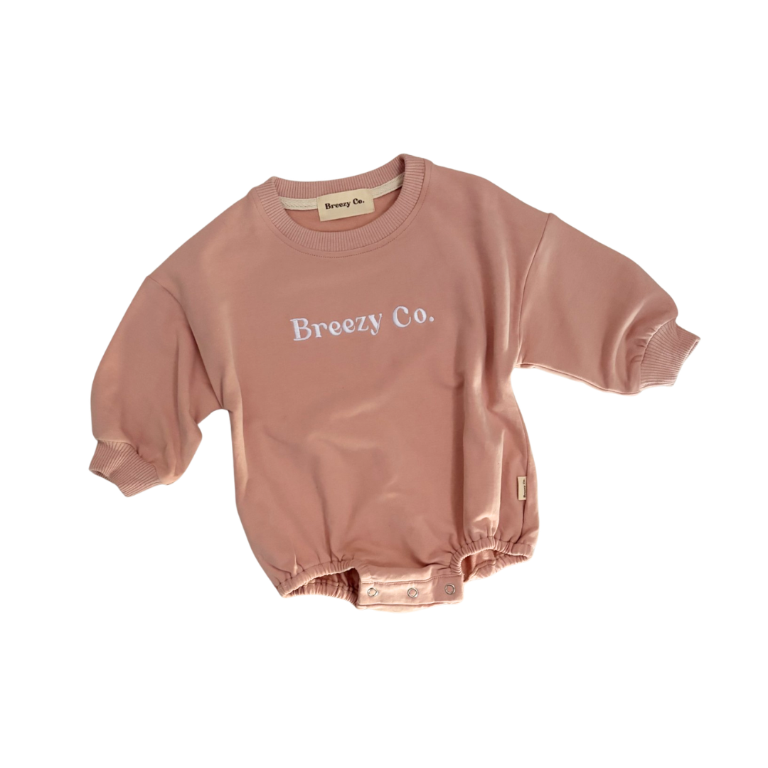 Logo Bubble Romper - Light Pink