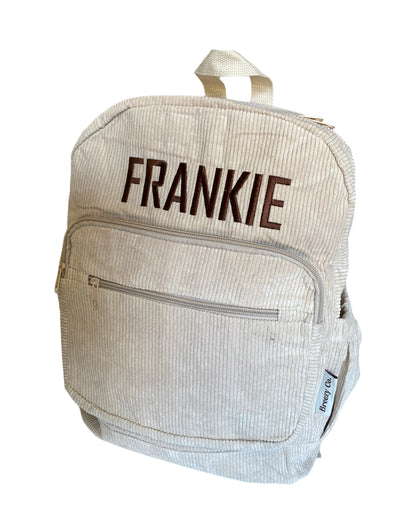 Corduroy Backpack Personalised - Sand