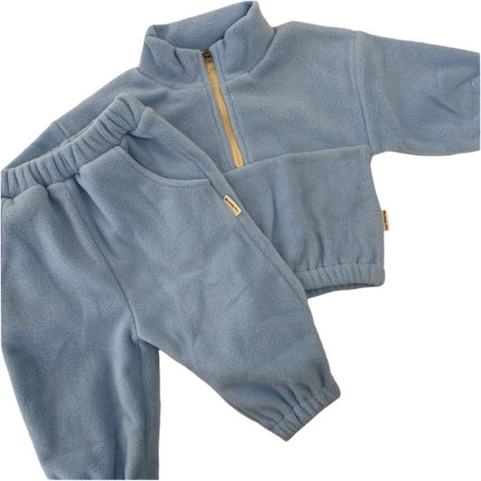 Fluffy Tracksuit Set - Sky Blue