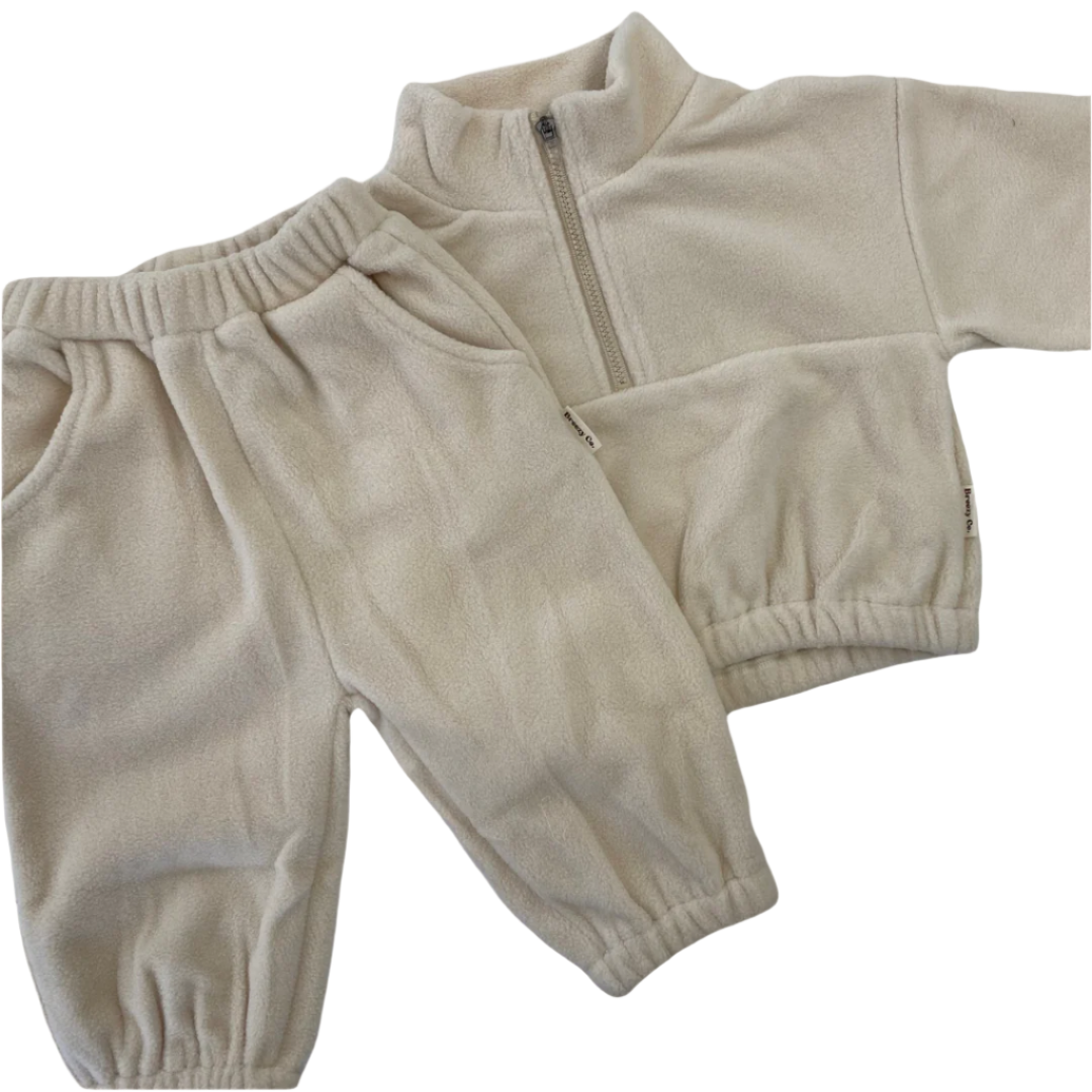 Fluffy Tracksuit Set - Sand