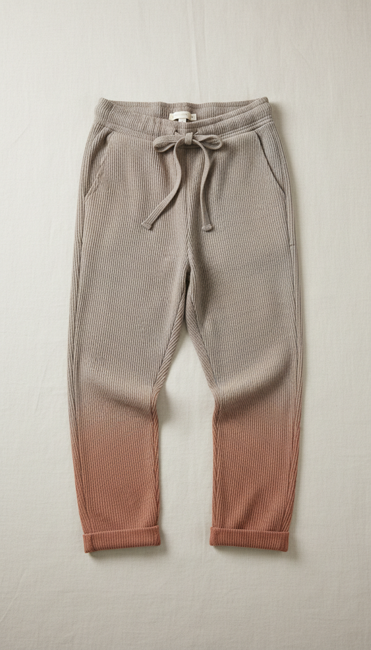 Unisex Ribbed Jogger Pants with Stretch Waist