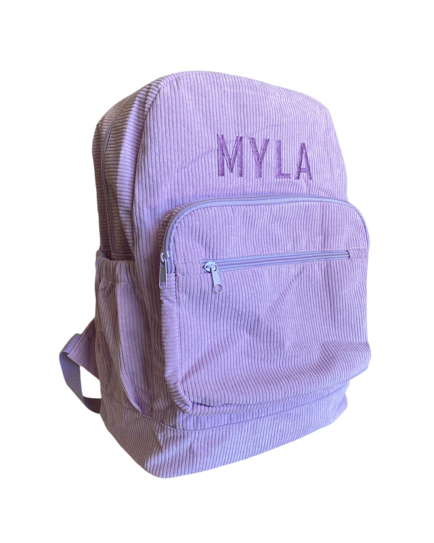 Corduroy Backpack Personalised - Lilac
