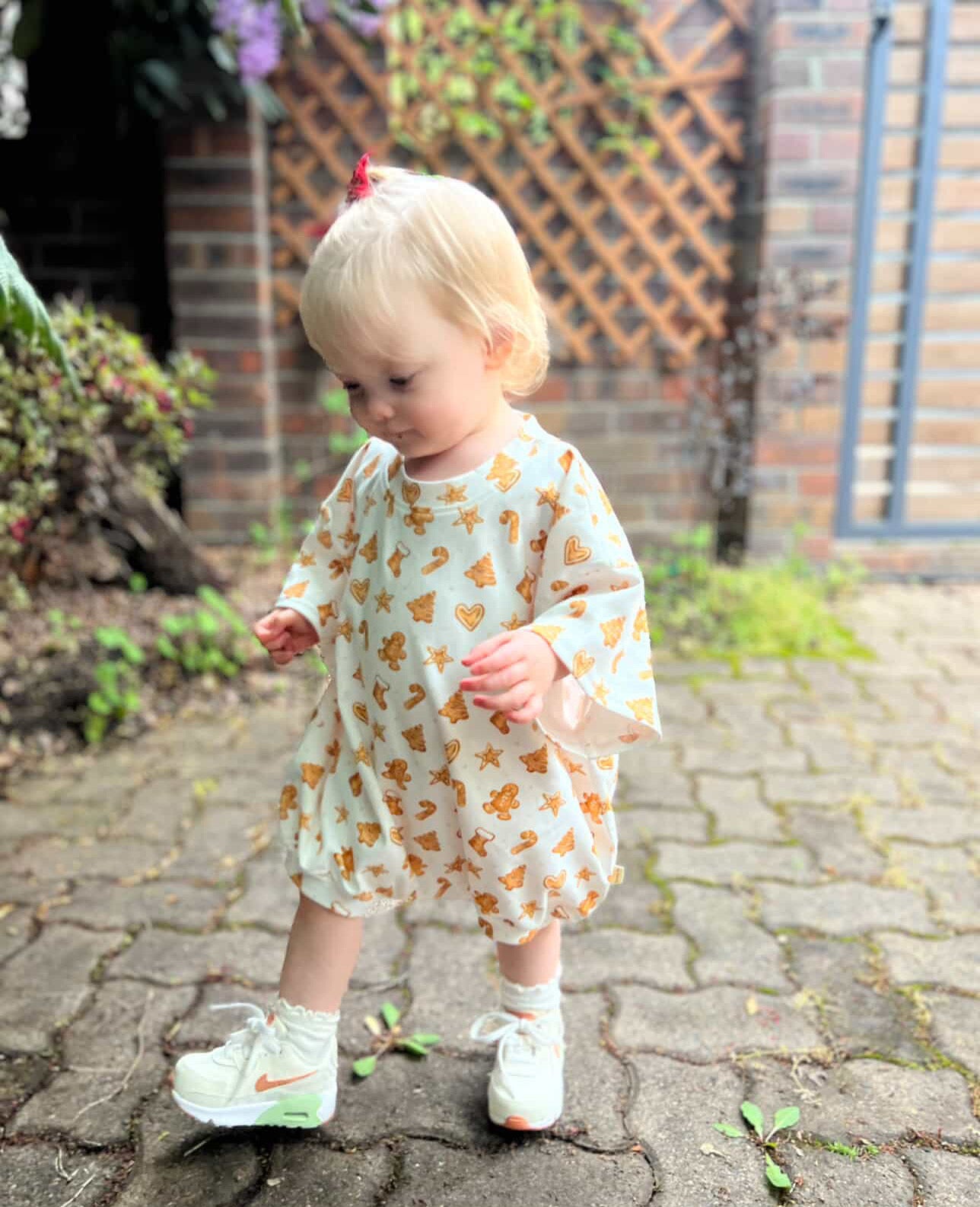 Christmas Gingerbread Bubble Romper