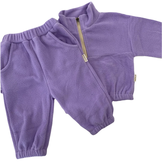 Fluffy Tracksuit Set - Lilac