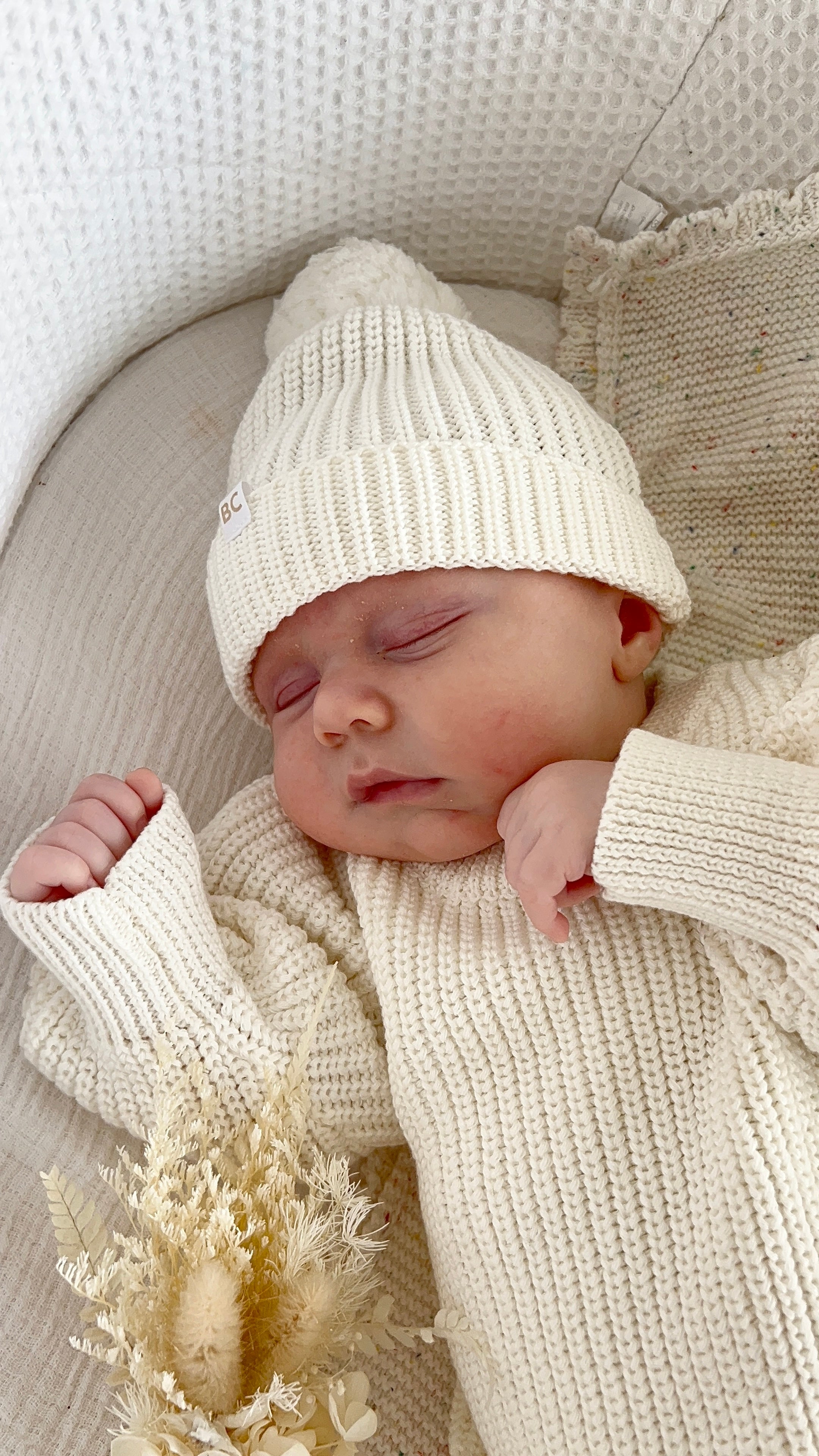 Knit Beanie - Milk