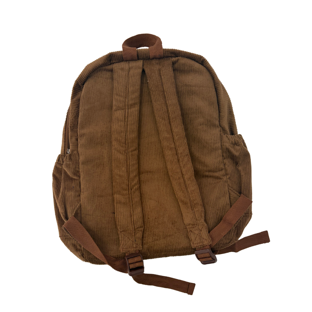 Corduroy Backpack Personalised - Chocolate