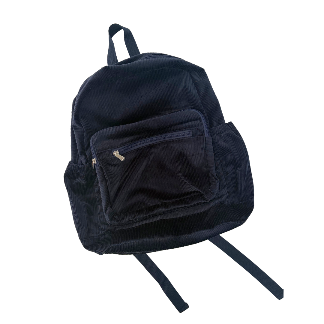 Corduroy Backpack Personalised - Navy