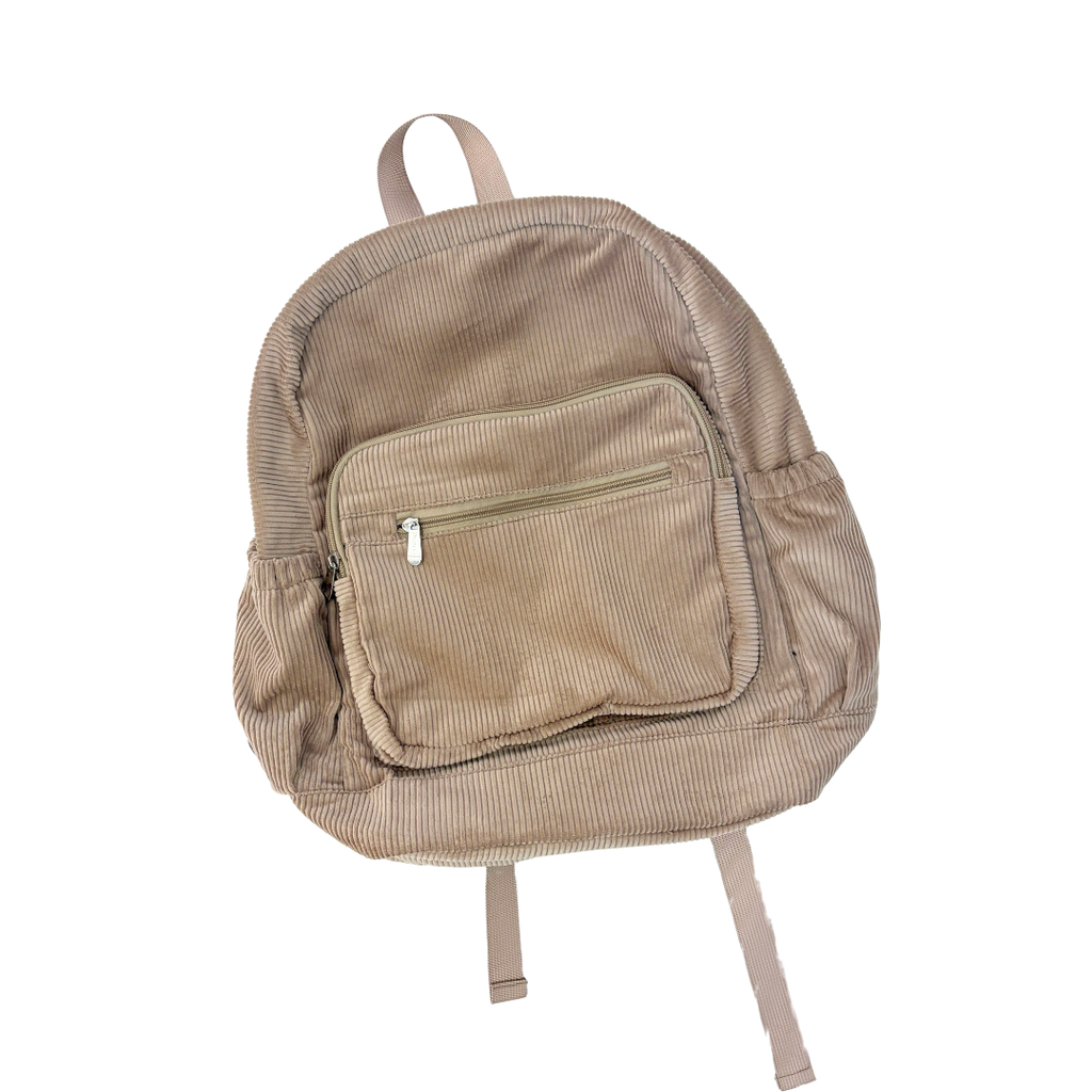Corduroy Backpack Personalised - Raw Sugar