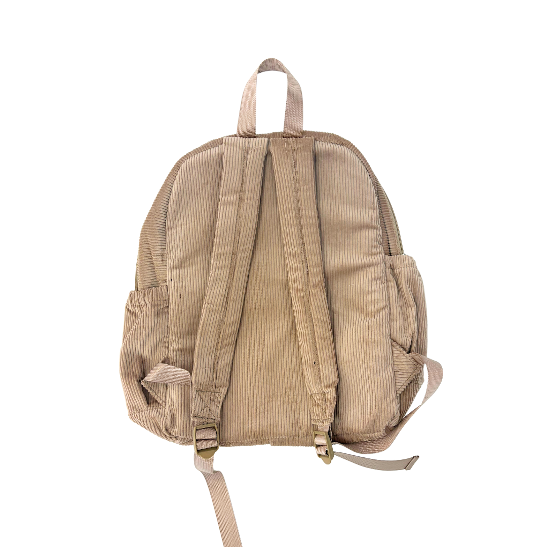 Corduroy Backpack Personalised - Raw Sugar