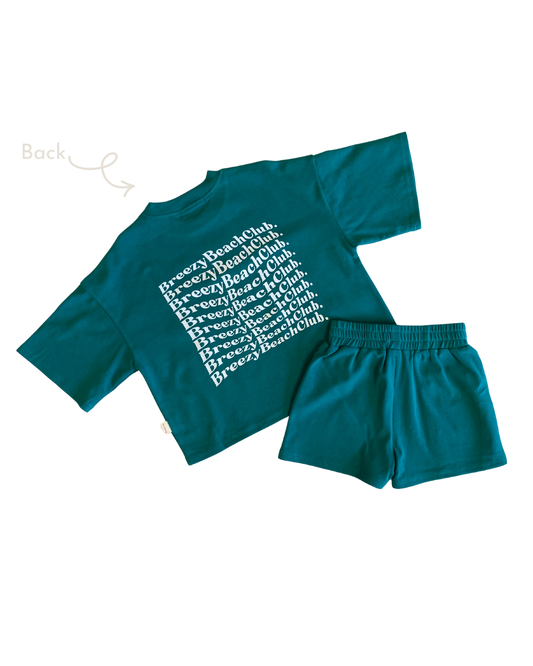 Breezy Co Beach Club Set - Forrest Green