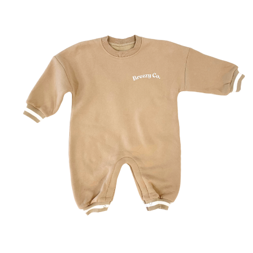 Fleece Romper - Latte