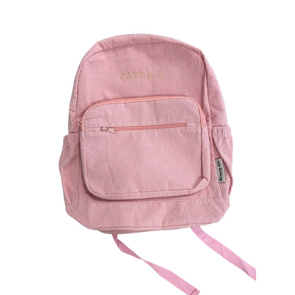 Corduroy Backpack Personalised - Pink (PRE ORDER ETA MID JULY)