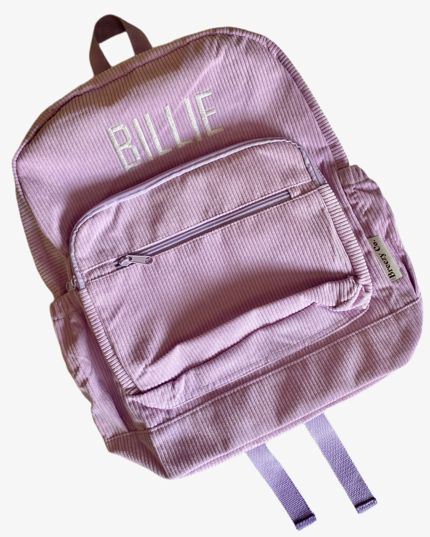 Corduroy Backpack Personalised - Lilac – Breezy Co.
