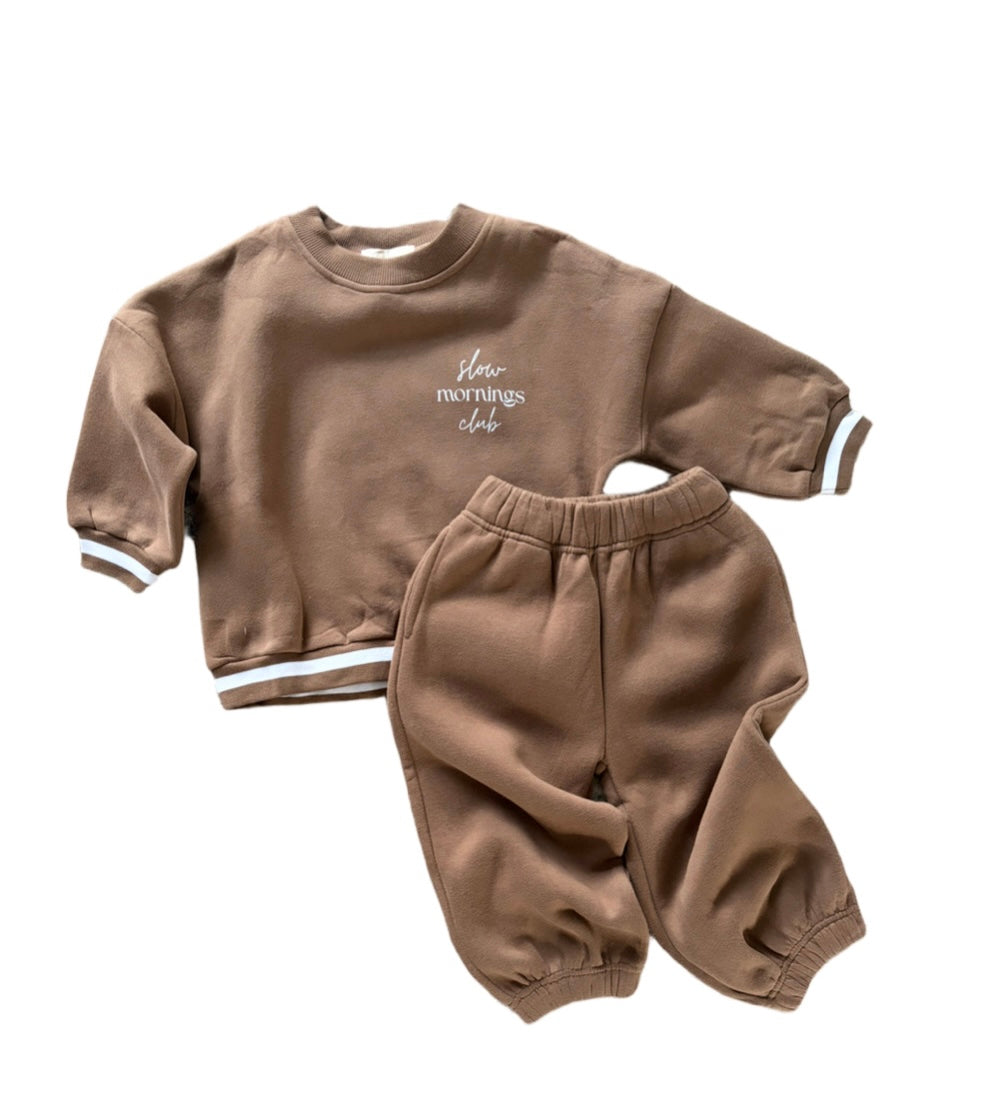 Fleece Tracksuit - Chocolate