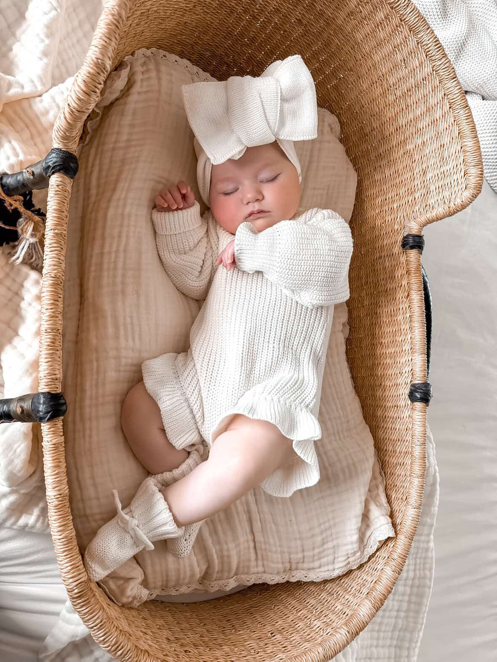 Personalised Knit Frill Romper - Milk