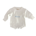 Personalised Knit Romper - Milk