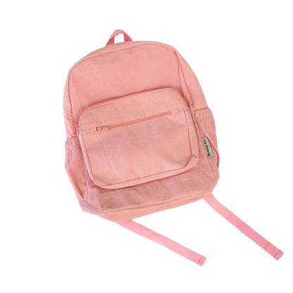 Corduroy Backpack Personalised - Pink (PRE ORDER ETA MID JULY)