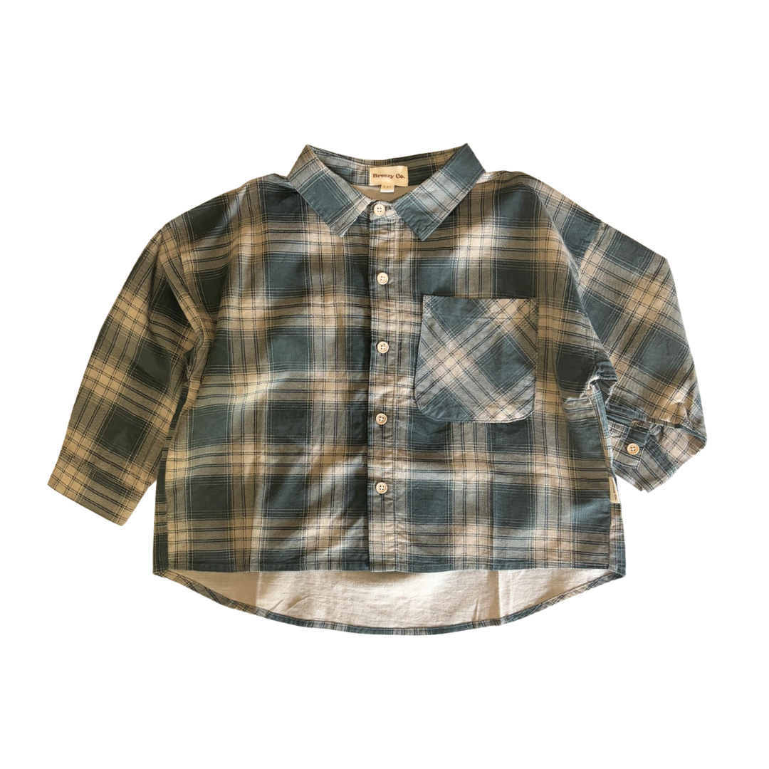 Cowboy Shirt - Beige Navy