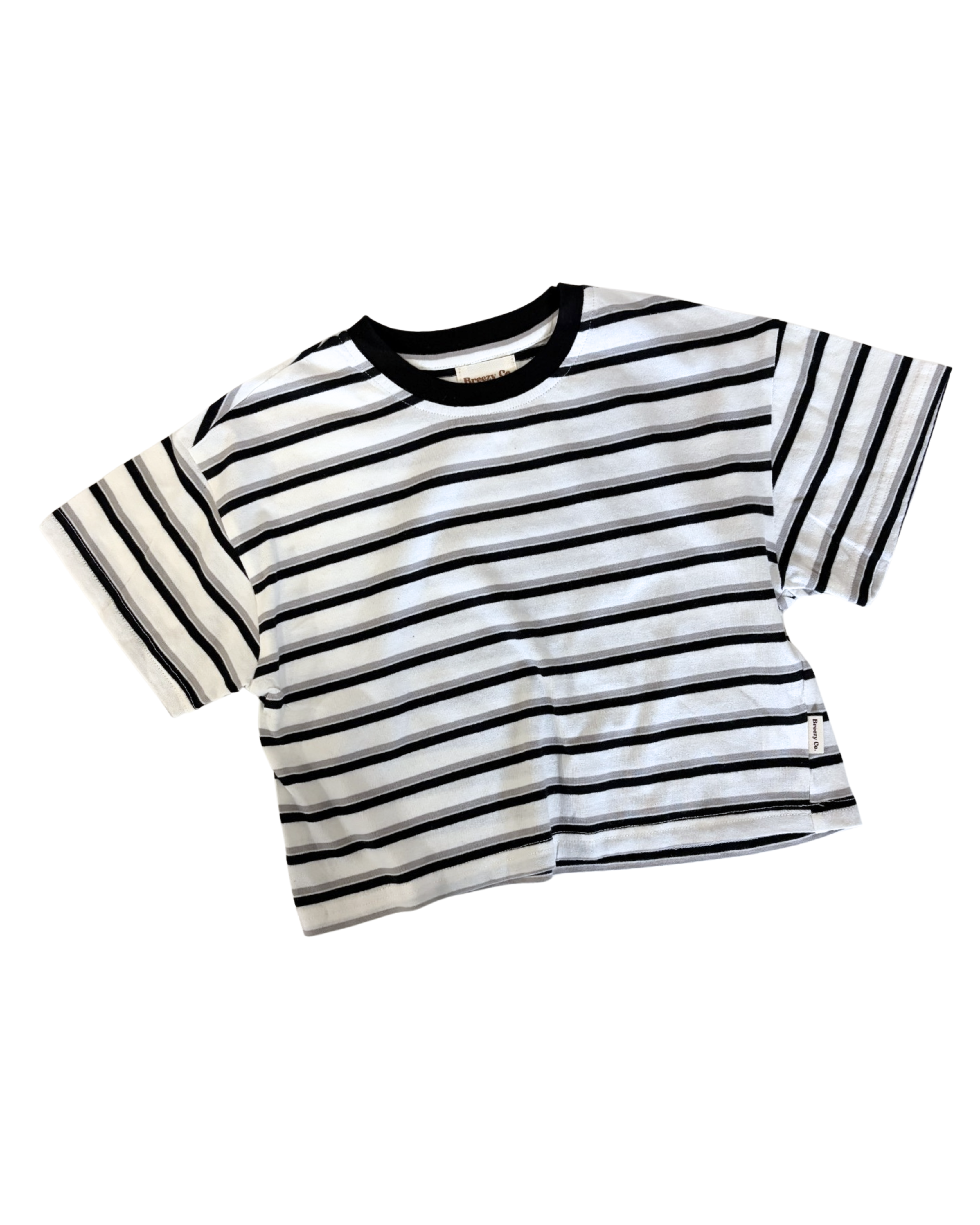 Box Retro Stripe Tee - Monochrome
