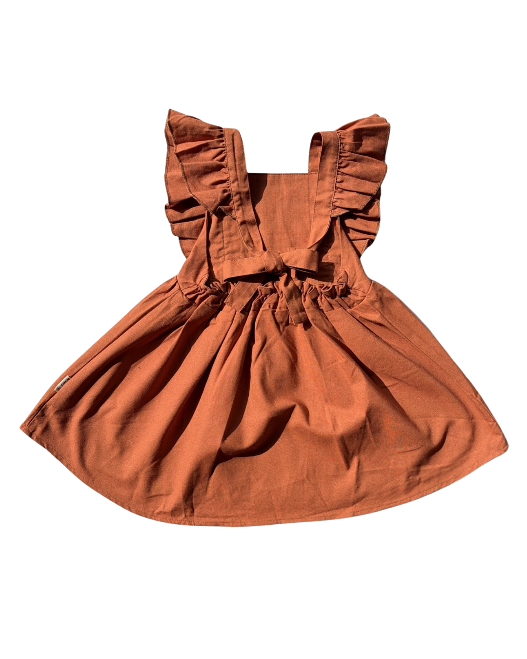 Ruffled Dress - Rust