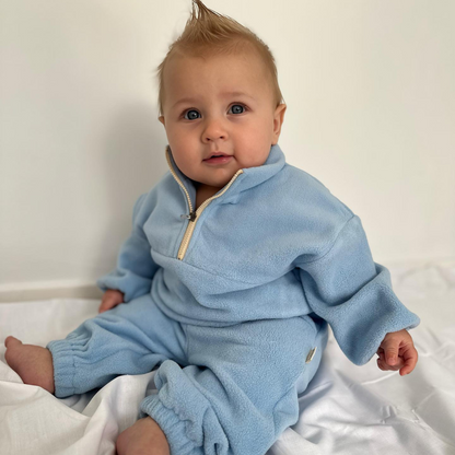 Fluffy Tracksuit Set - Sky Blue