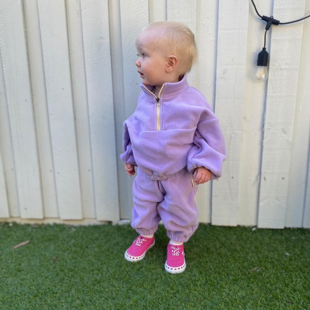 Fluffy Tracksuit Set - Lilac