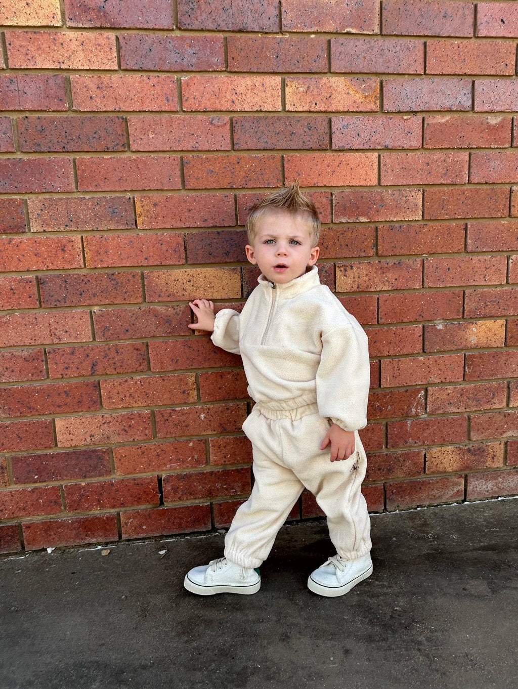 Fluffy Tracksuit Set - Sand