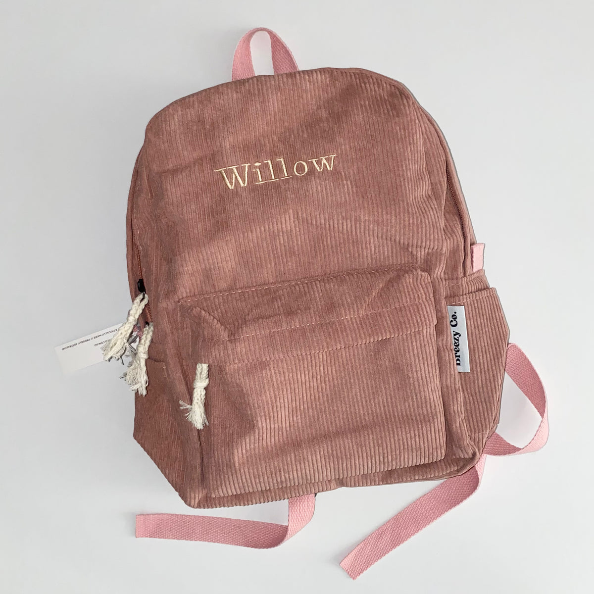 Living traveling sales share corduroy backpack
