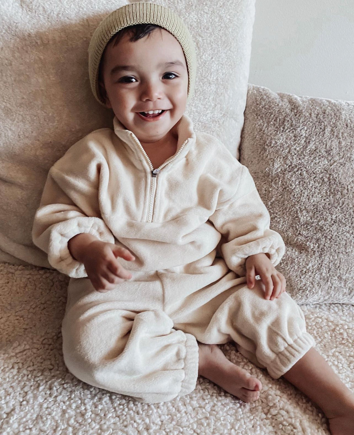 Fluffy Tracksuit Set - Sand