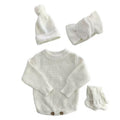 Long Sleeve Knit Romper - White